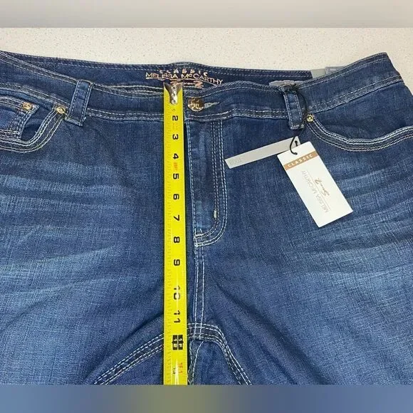 Melissa McCarthy Seven7 Classic Bootcut Stretch Denim Jeans 26W Dark Wash NWT - Picture 10 of 11